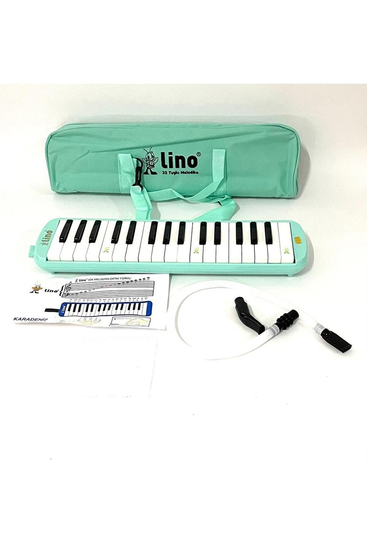 Melodika 32 Tuşlu Bez Çanta Pastel Yeşil