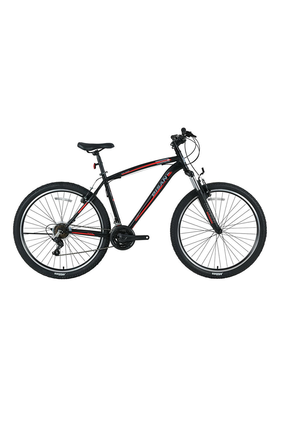BİSAN MTS 4600 24 V DAĞ BİSİKLETİ 34 CM MAT SİYAH-KIRMIZI