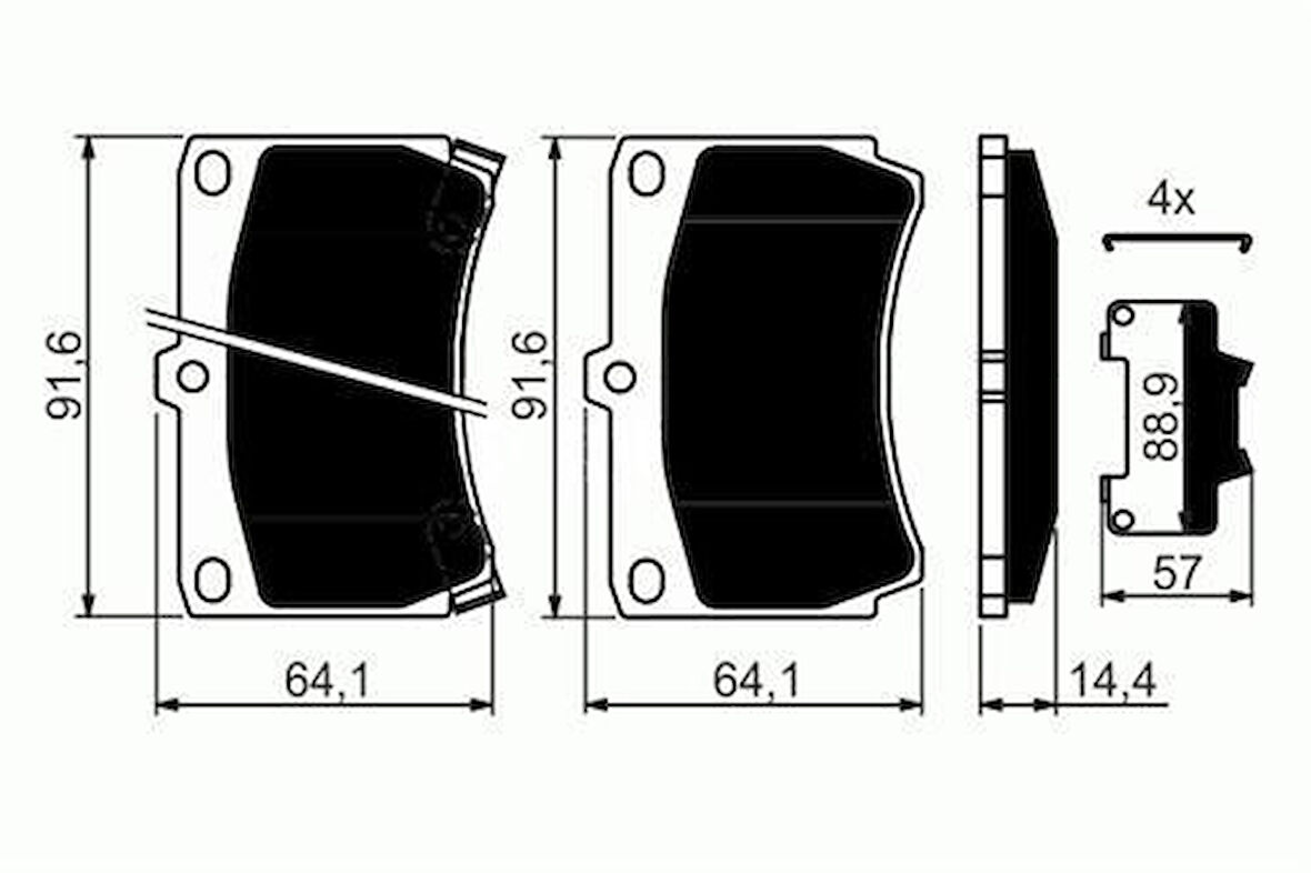 Beşer 3522 Ön Fren Balatası Mazda 323 B6 Kasa 1990 1996 Kia Rio 2000 2001 B4Y63323Z