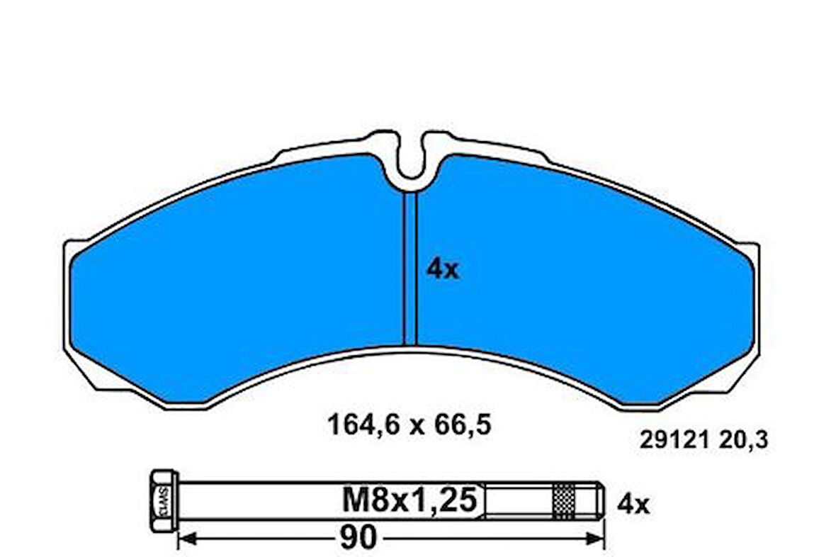 Beşer 3575 Ön Fren Disk Balata Daily 99-06 (20mm) 1906401