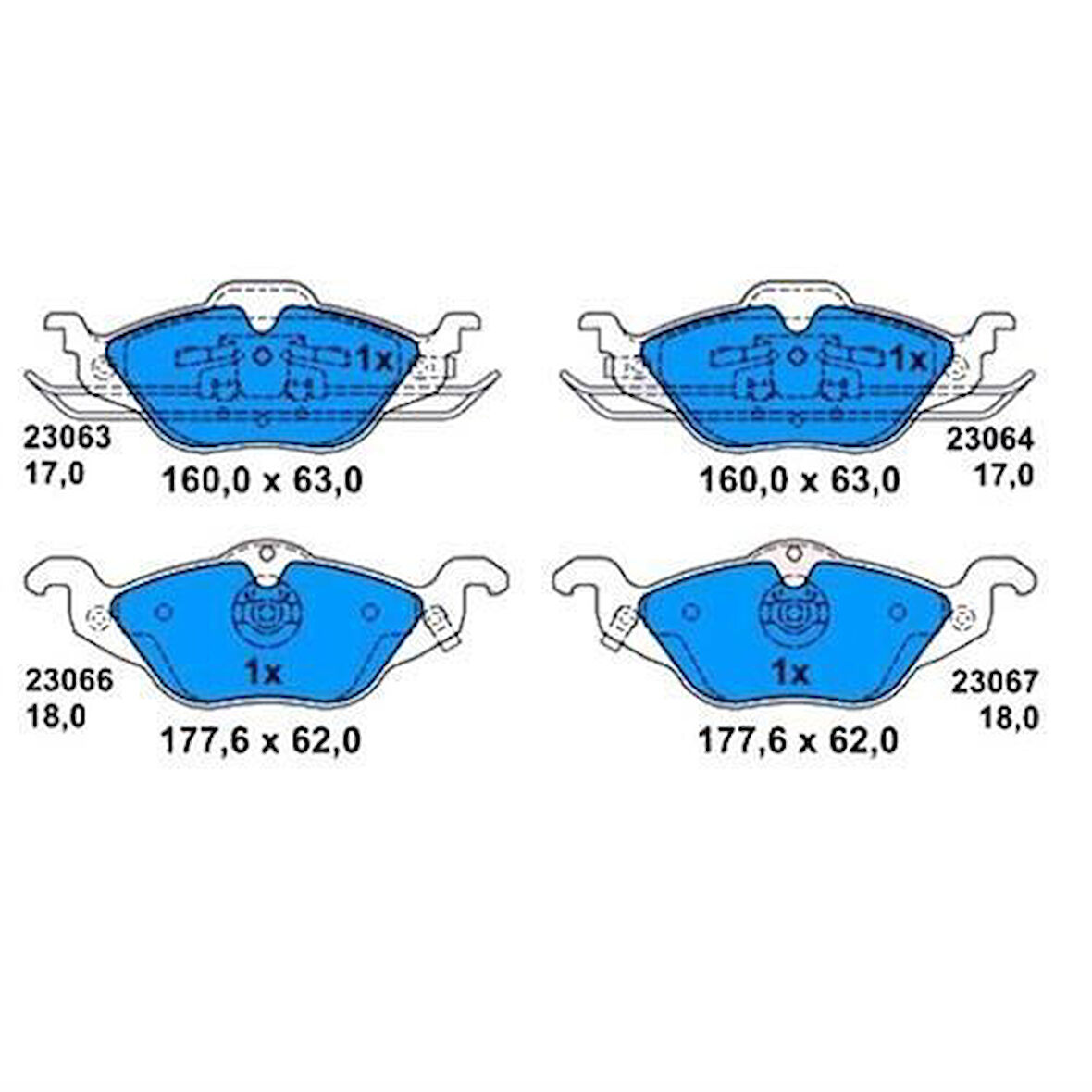 Beşer 3762 Ön Fren Balatası Astra G Zafira A 98-9 1605000