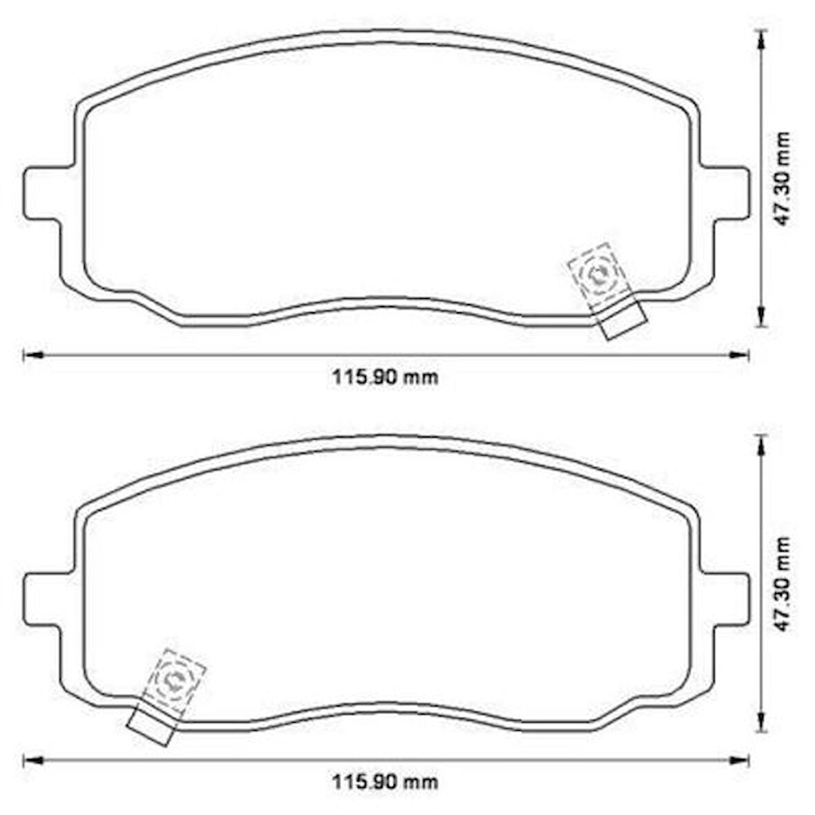 Beşer 3968 Ön Fren Balatası Hyundai i20 08-15 i10 08-11 Picanto 04-10 5810107A10