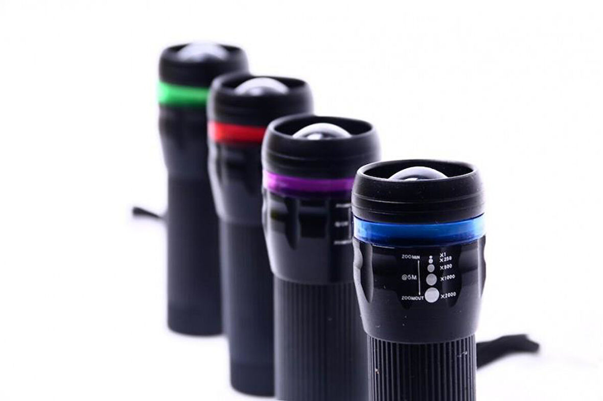 Şeritli Zoomlu Fener Dağcı Kamp Outdoor Fener Lamba