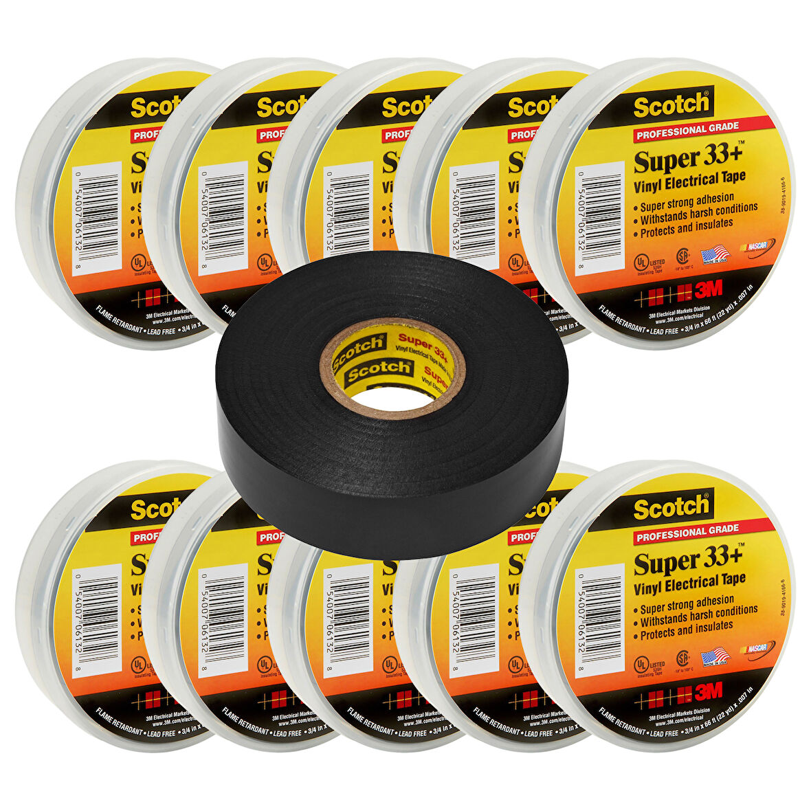 3M Scotch 33+ Elektrik İzolasyon Bandı 10 adet 19mm x 20mt