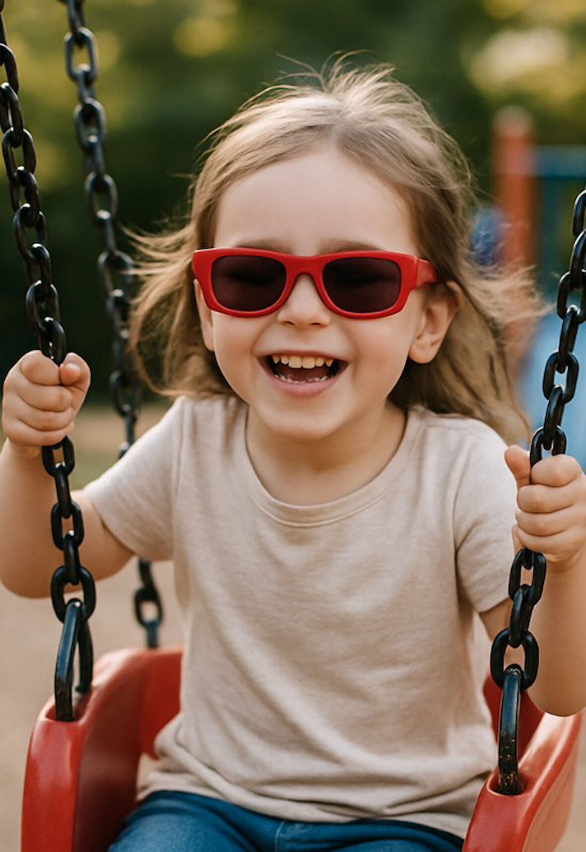 Kids Güneş Gözlüğü Kırmızı Cool Çerçeve UV 400 Korumalı CE Belgeli Çocuk Güneş Gözlüğü