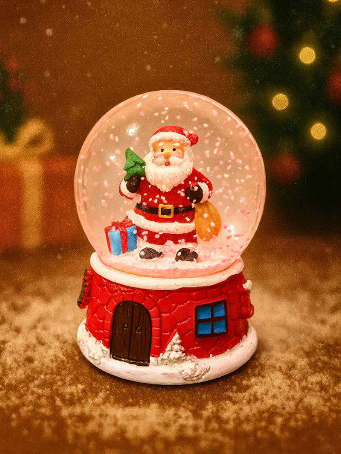 2026 Yeni Yıl led Işıklı Sevimli Noel Baba Kar Küresi – 2026 Yılbaşı Temalı Dekoratif Süs 47