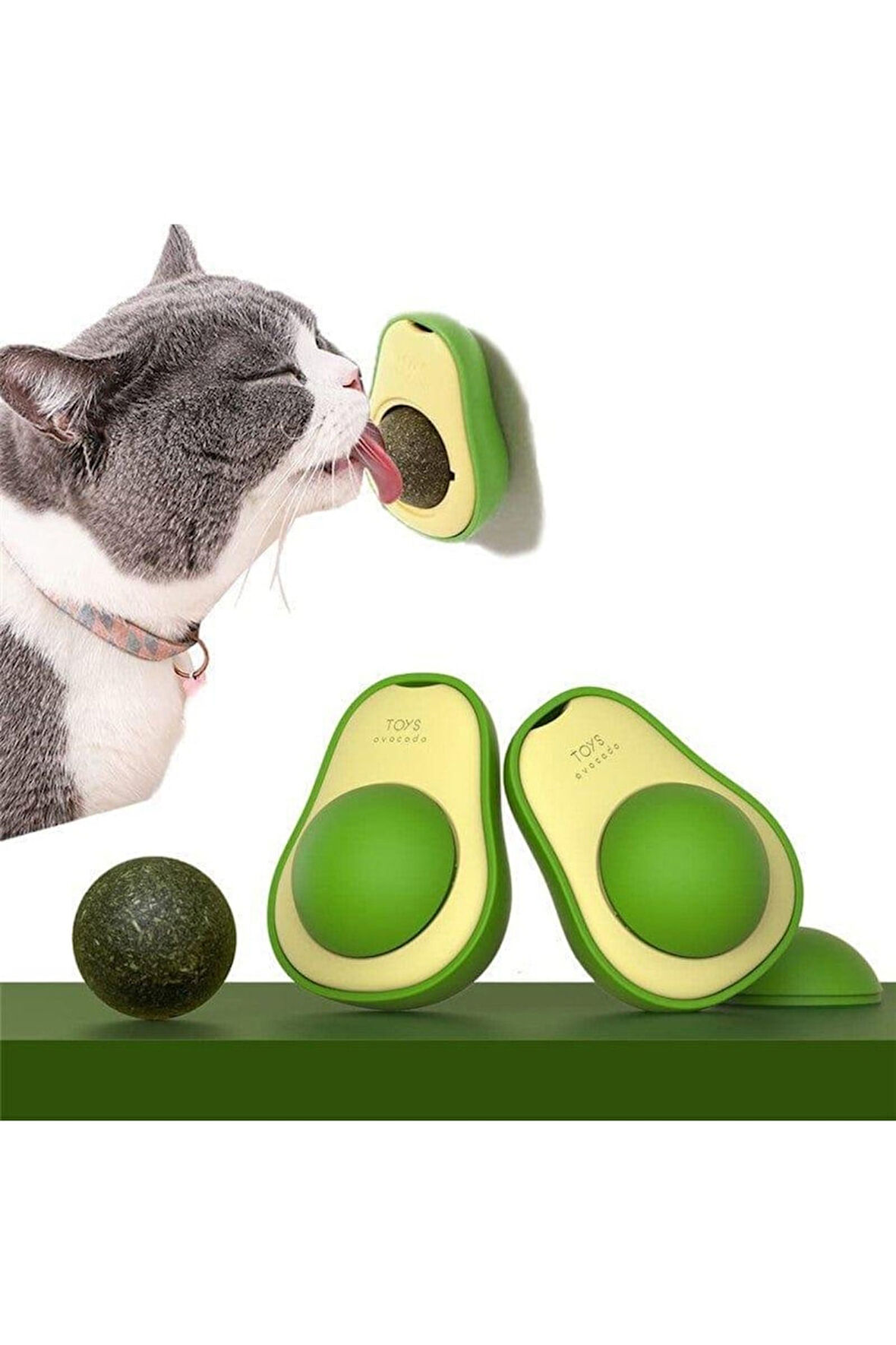 Kedi Çimi Avokado Catnip 360 Derece Dönen Kedi Nanesi Oyuncağı