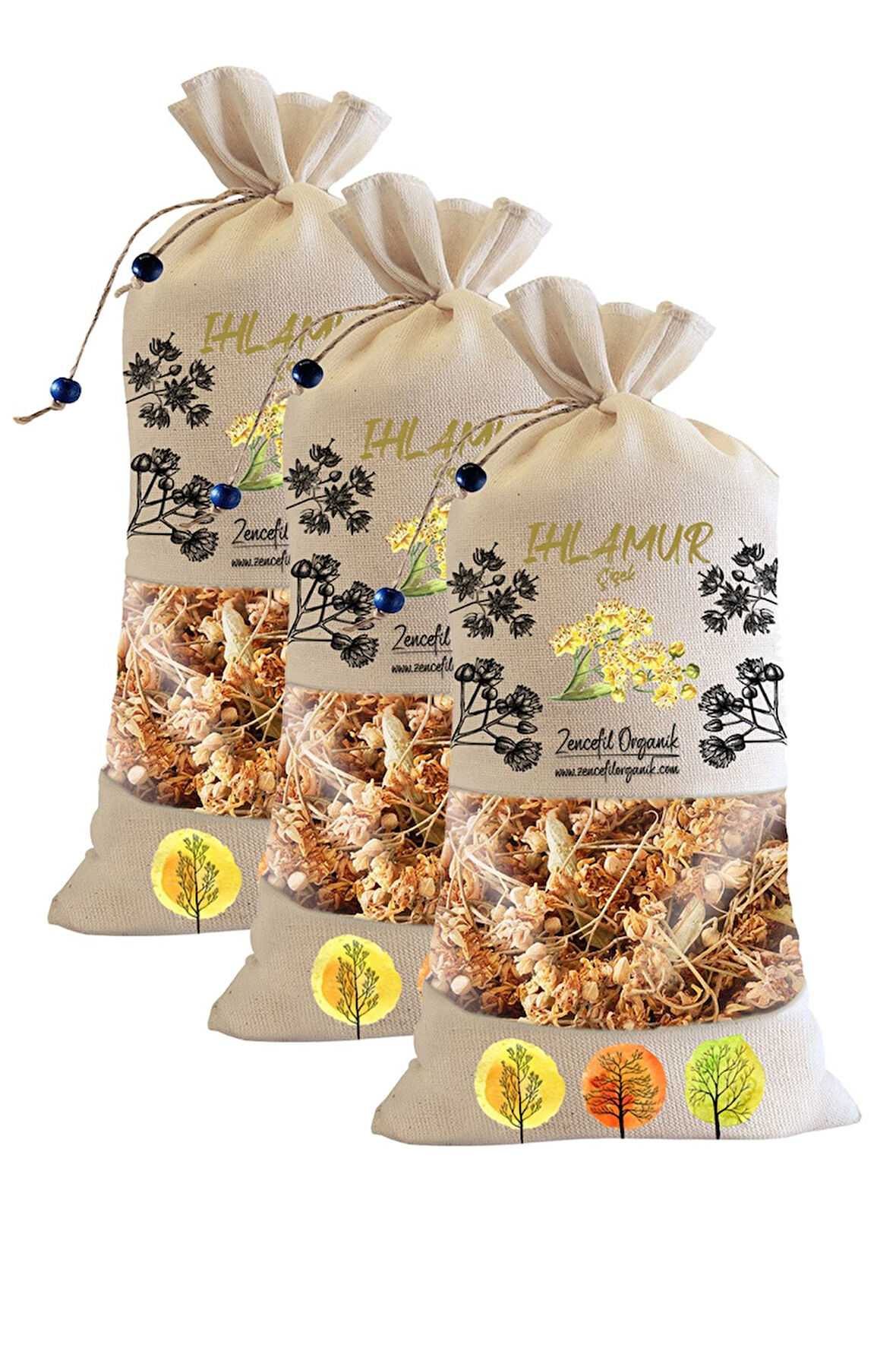 3 Adet Bez Torba Çiçek Ihlamur 140 Gr. X 3 Ad. Yeni Mahsül Saf Çiçek Ihlamur