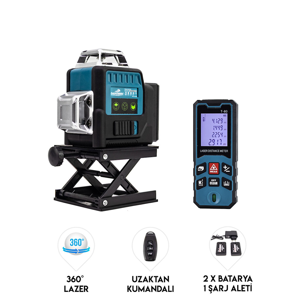 DAWREEK LAZER TERAZİ + LAZER METRE & TRİPOT MK12