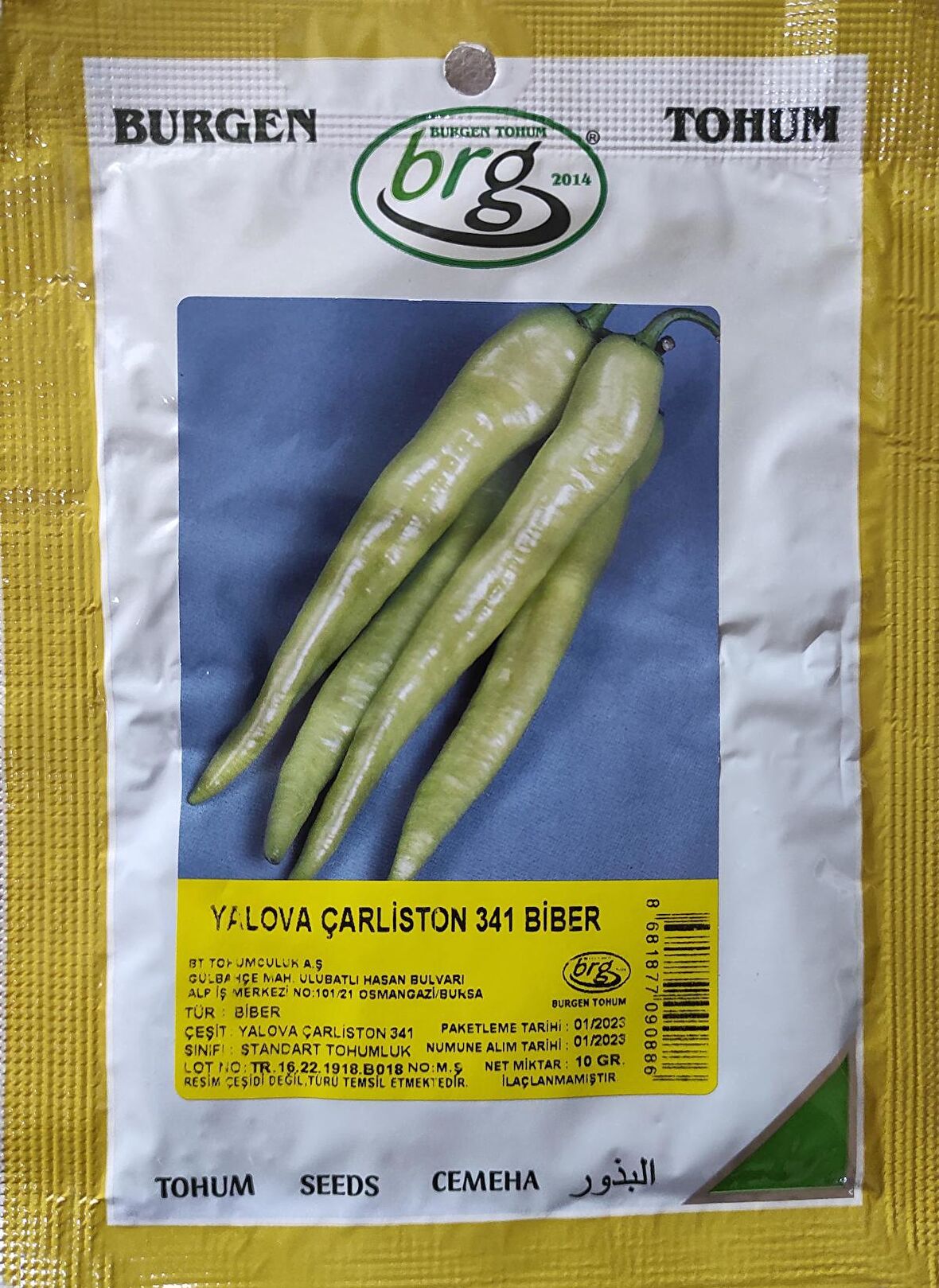 BT Yalova Çarliston 341 Biber Tohumu 10 gr