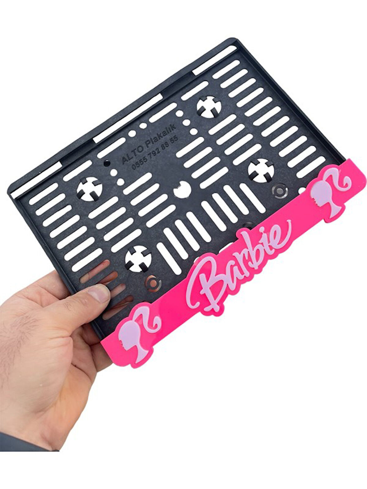 Barbie Lüx Motosiklet Pleksi Plakalık