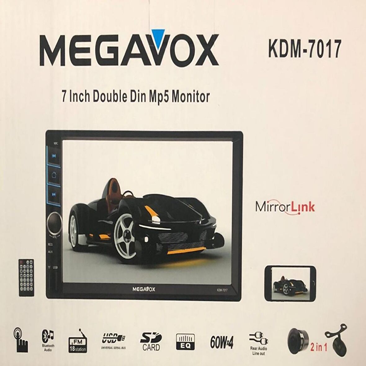 KDM-7017 7 Inç 2 Gb+16  Ram Bt/wi-fi Android 10 Double Monitör Teyp Uyumlu (2 YIL GARANTİ) GERİ GÖRÜŞ KAMERA HEDİYE