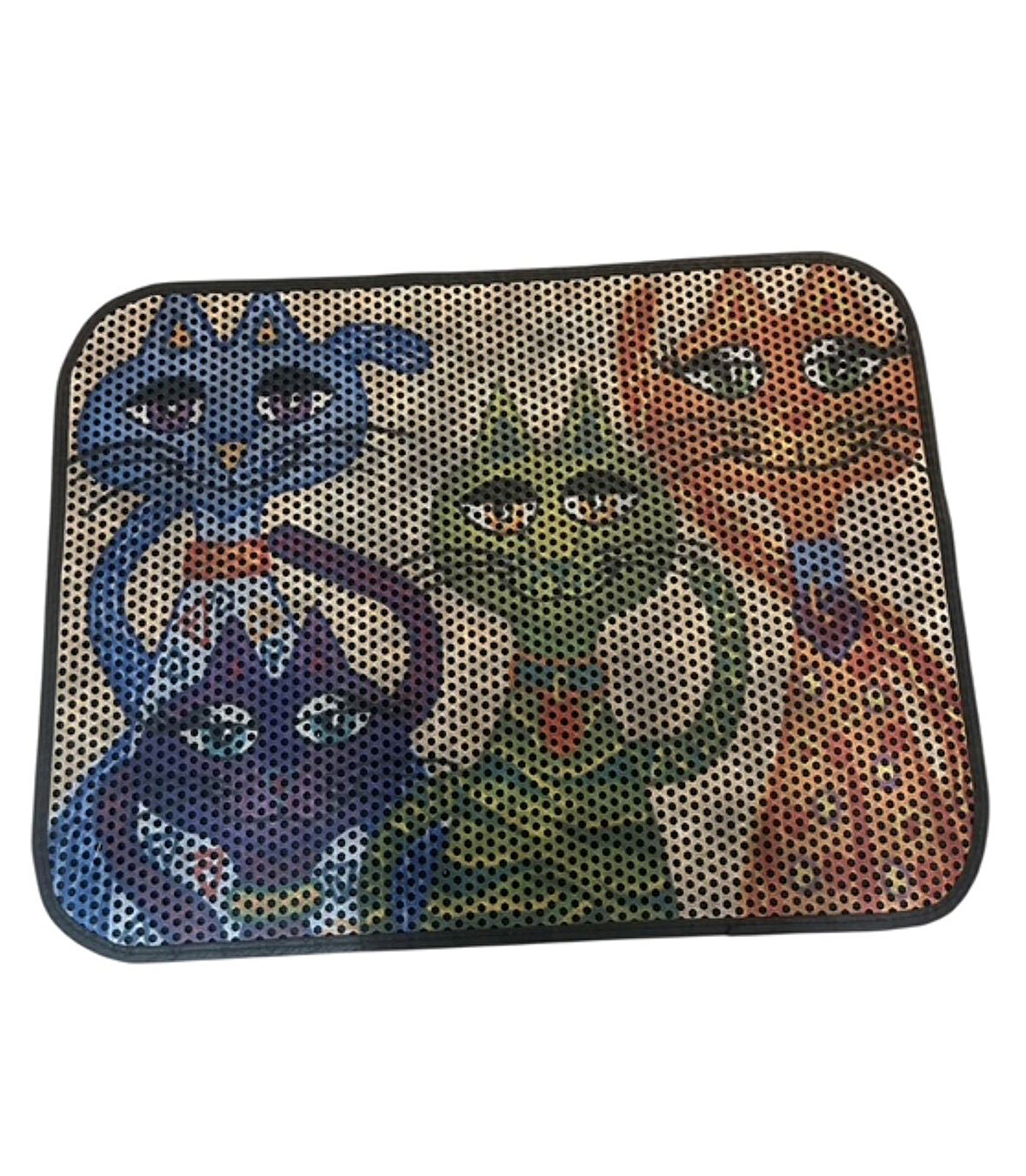 Xxl Büyük Boy 80cm X 60cm Kedi Tuvalet Kabı Önü Kum Toplayıcı Elekli Kedi Halısı Paspası DEKOR