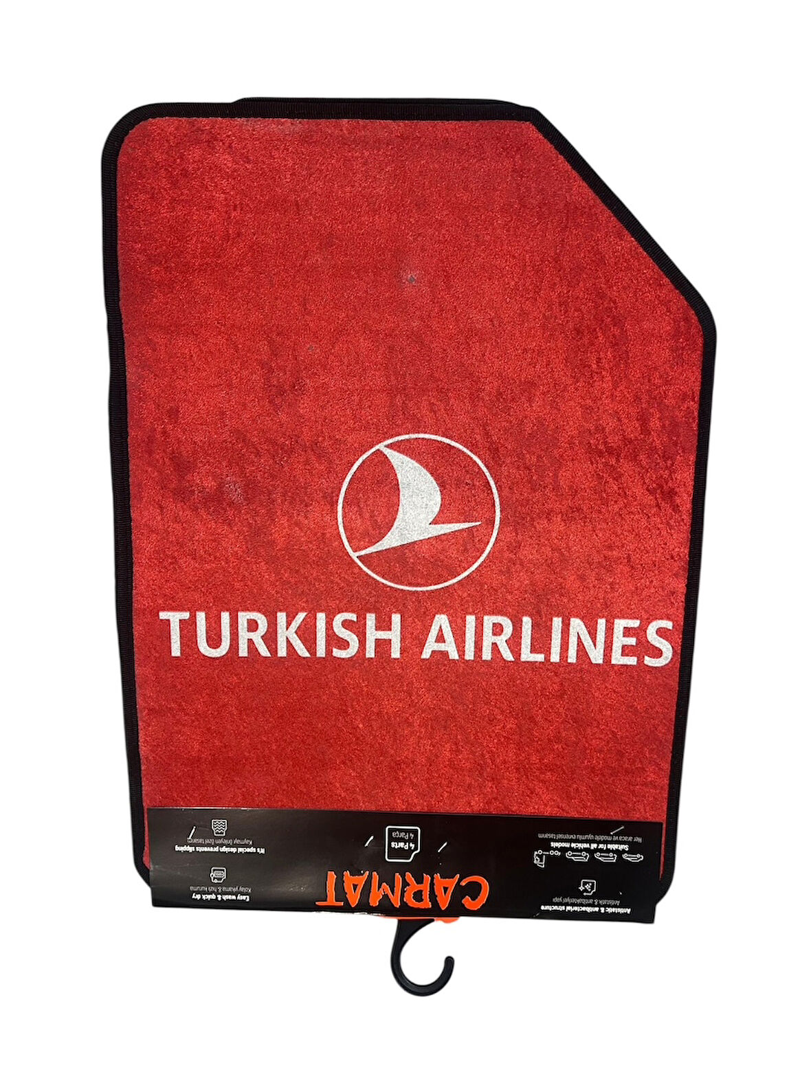 Universal AIRLINES Kırmızı Dekor Paspas Kaydırmaz Taban Yıkanablir