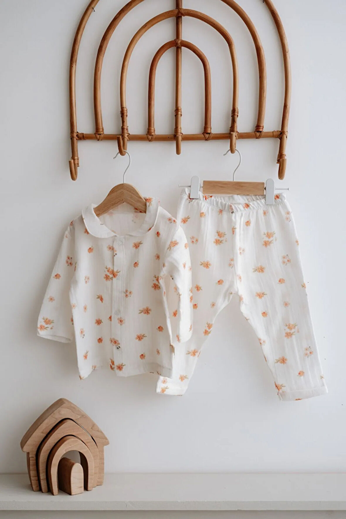 Müslin Pijama Takımı  | Peachy Flowers
