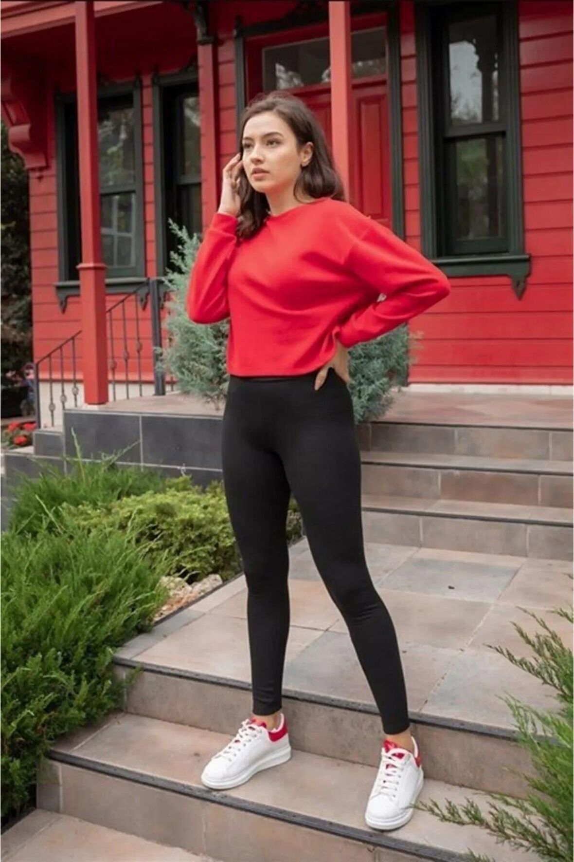 Kadın Siyah Termal Tayt