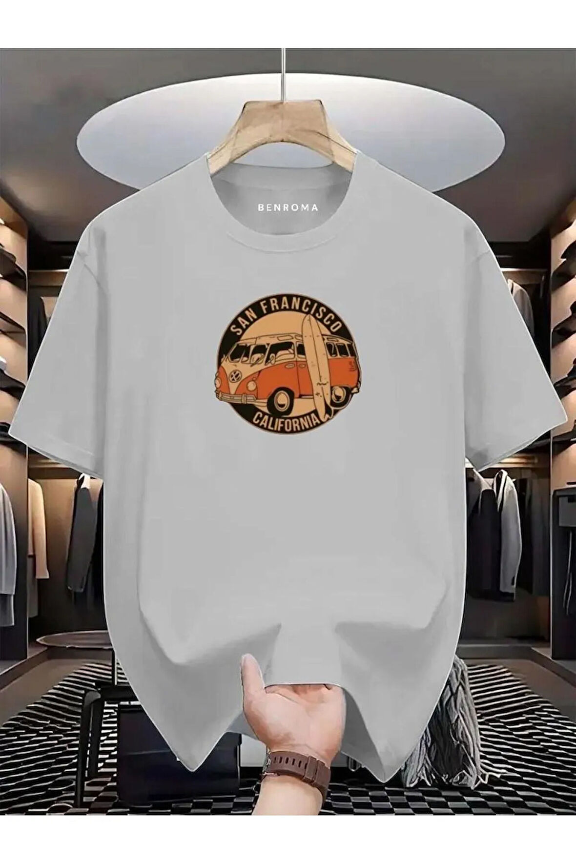 WOSWOS SAN FRANCISCO BASKILI OVERSİZE TİŞÖRT