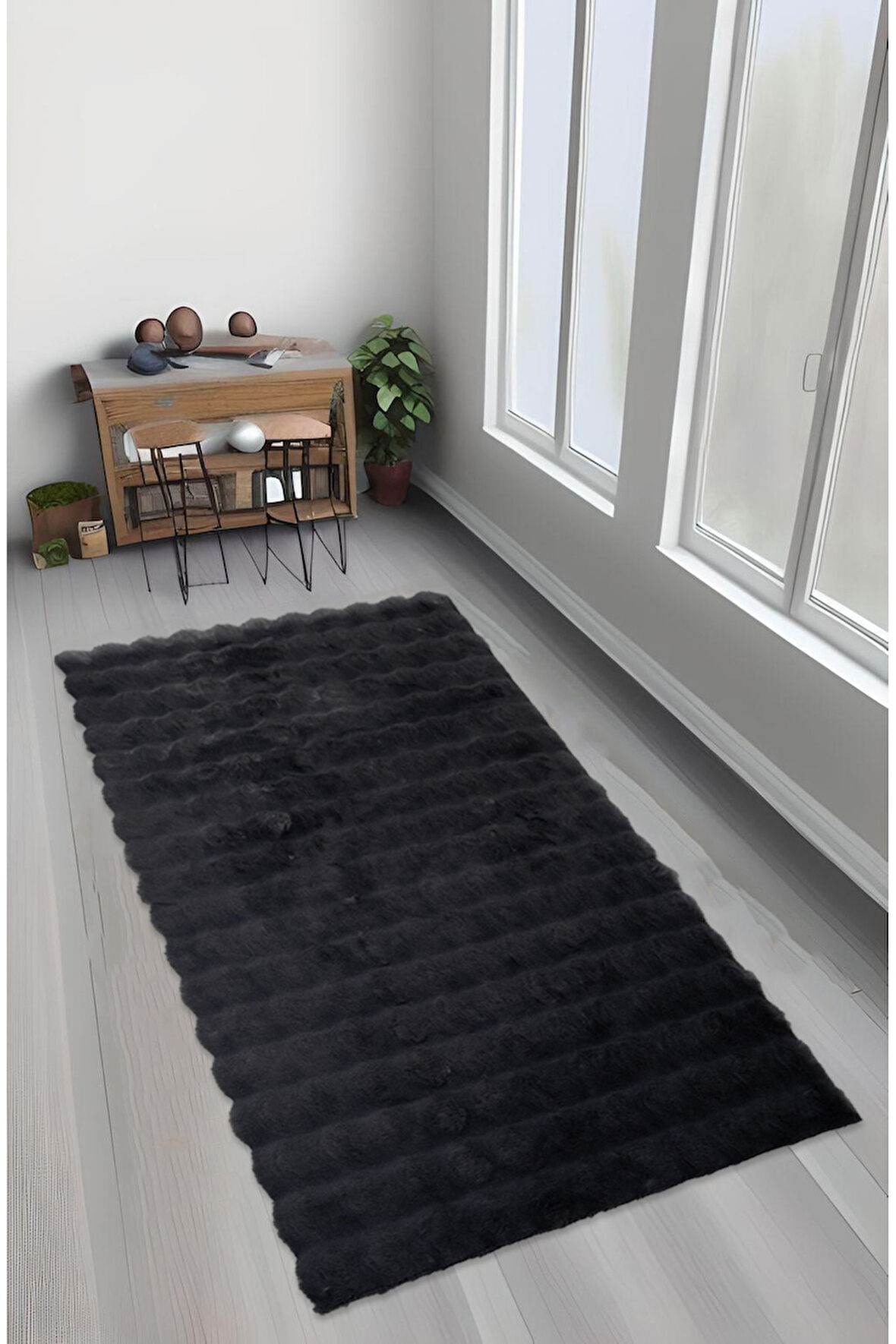 Bubble Tavşan Tüyü, Kaymaz Süet Taban, Süper Soft, Ultra Lüks, Yıkanabilir Halı