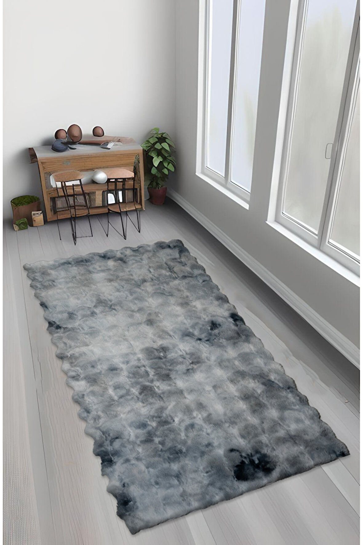 Bubble Tavşan Tüyü, Kaymaz Süet Taban, Süper Soft, Ultra Lüks, Yıkanabilir Halı