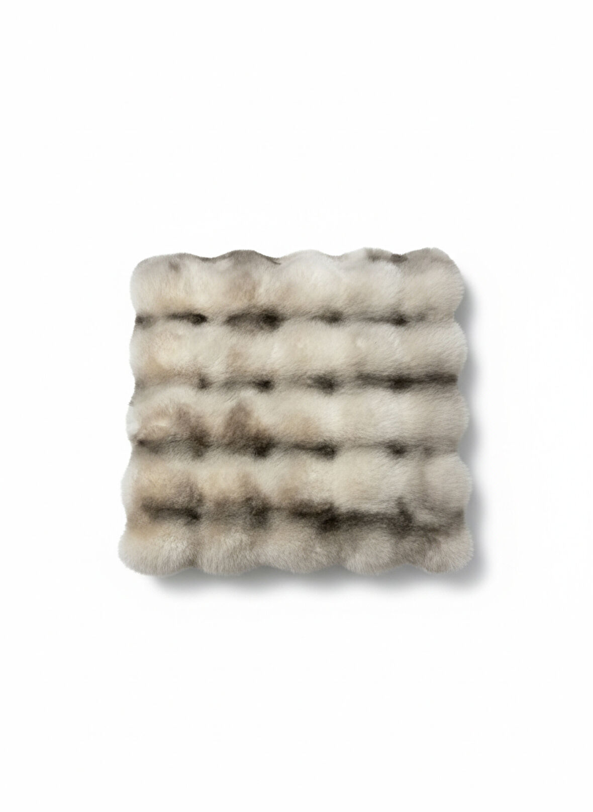 Bubble Tavşan Tüyü, Çift Taraflı, Gizli Fermuarlı Pofuduk Kırlent Kılıfı 40x40