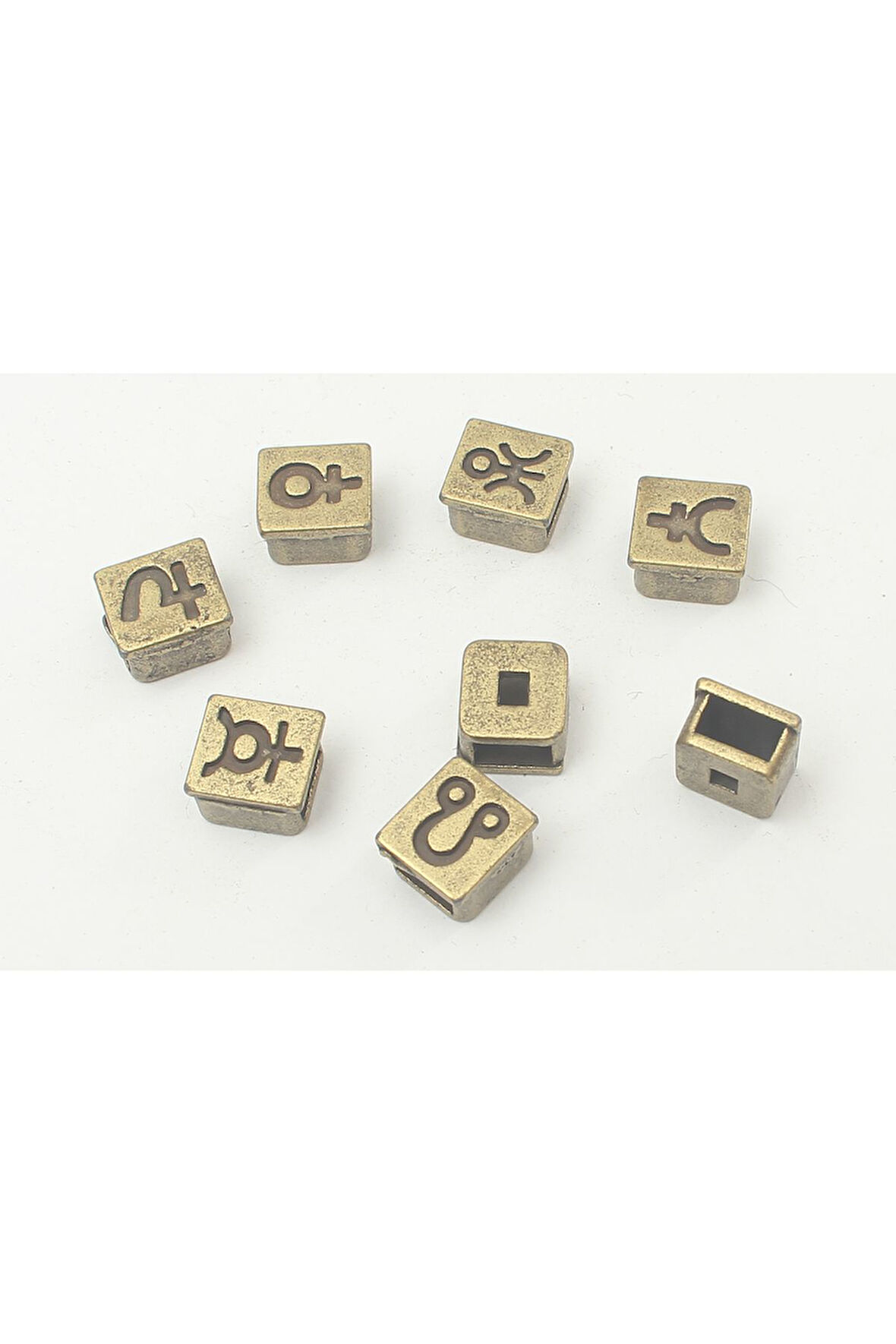 3X6 MM BURÇLAR- GEZEGENLER- MİTOLOJİK DESENLİ KARE BİLEKLİK KÖPRÜ APARATI (100 GRAM)