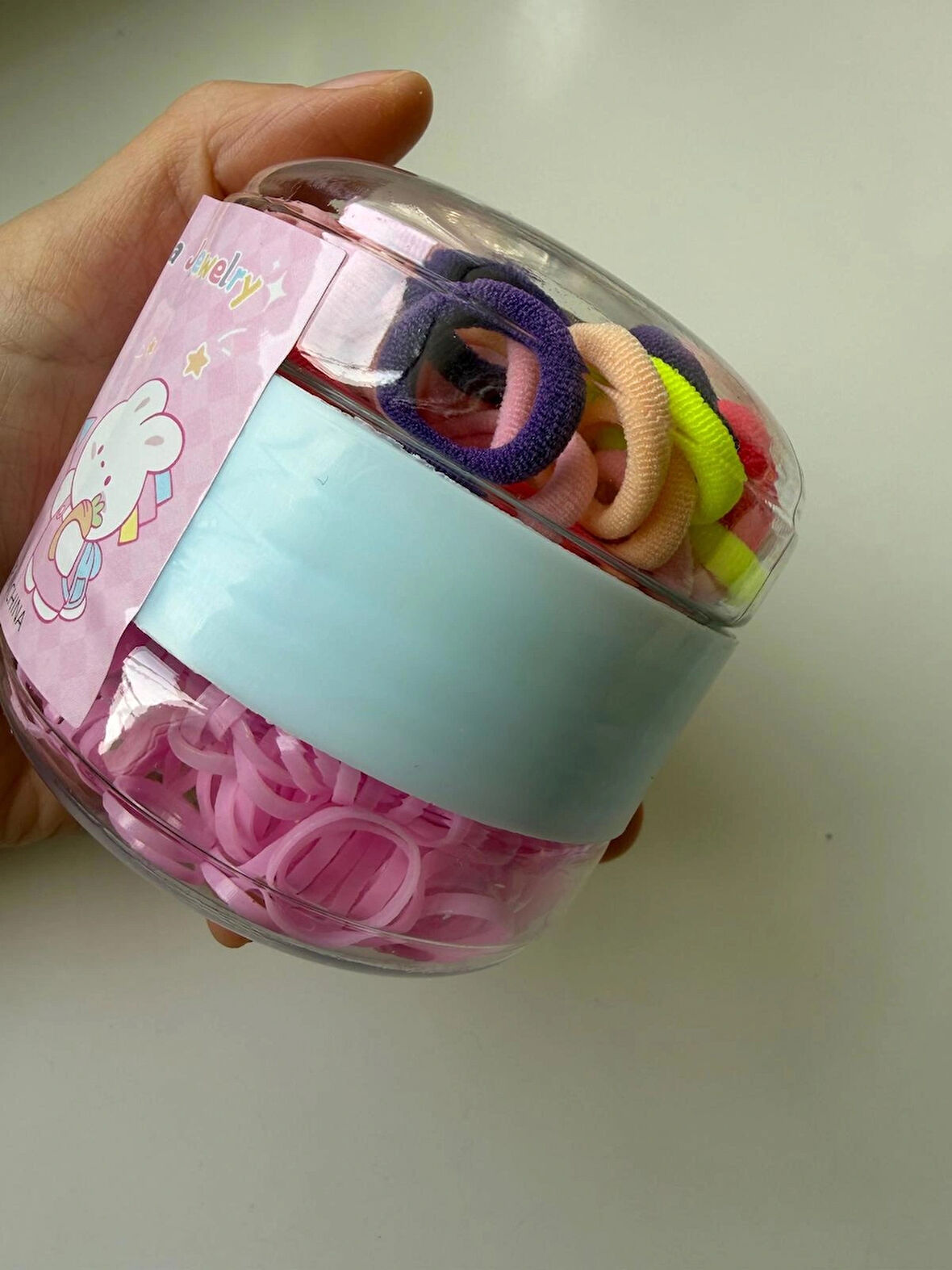 Kutulu Minik Renkli Lastik Toka Hediye