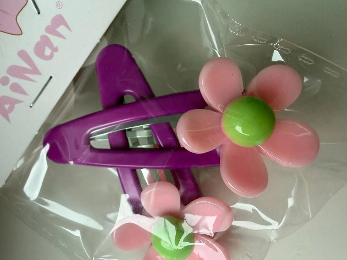 Çıtçıtlı Papatyalı Renkli Toka