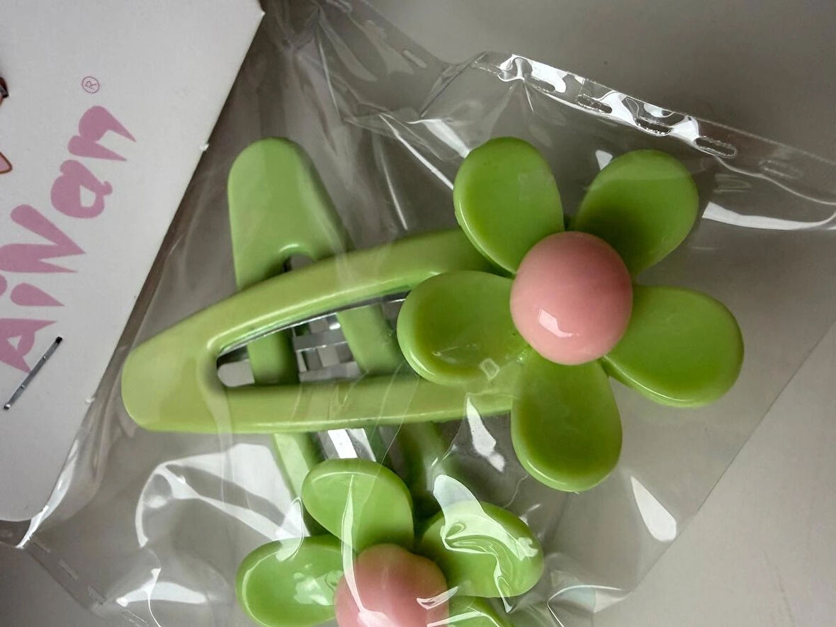 Çıtçıtlı Papatyalı Renkli Toka