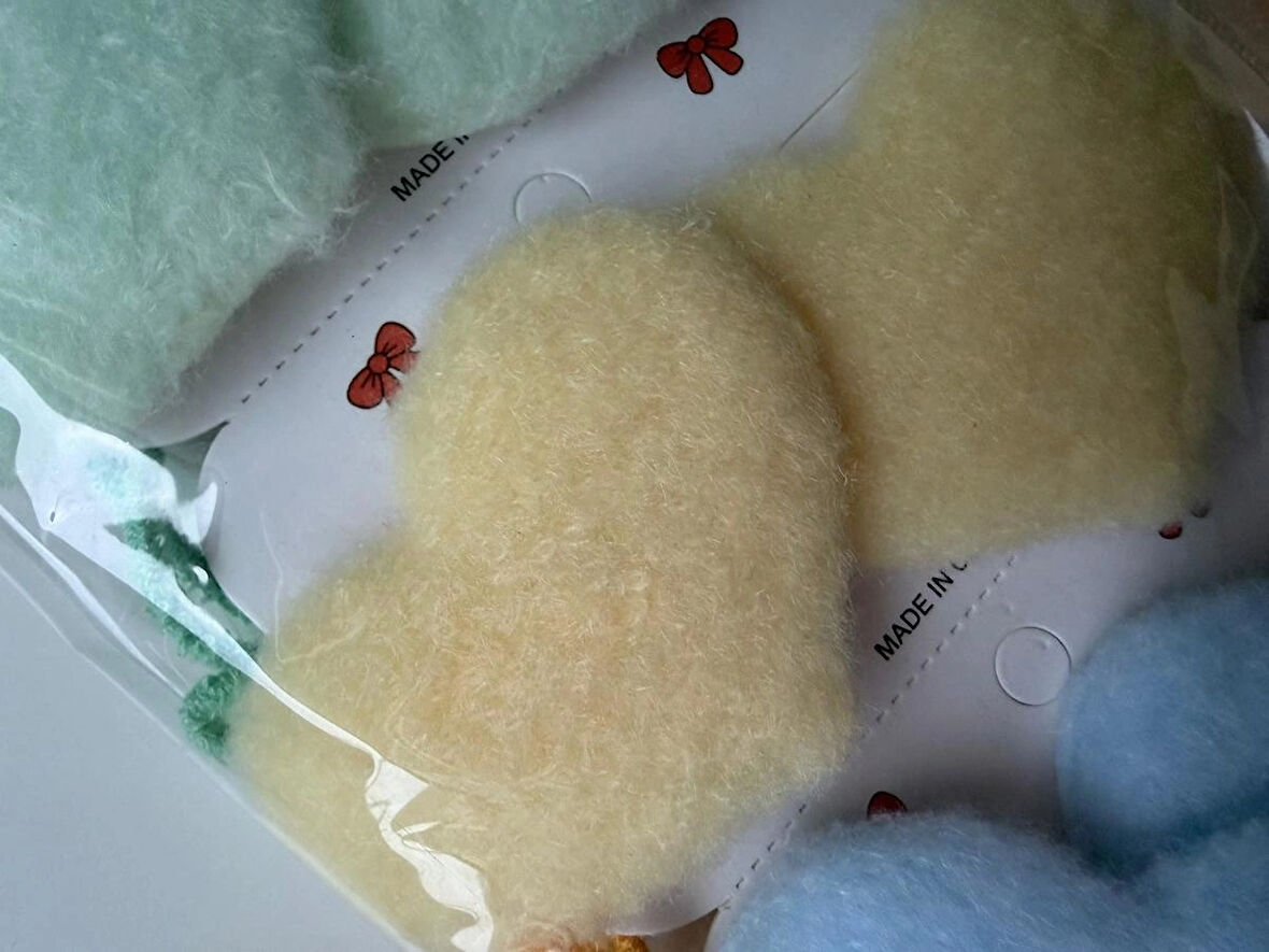 Keçe Kalpli Büyük Boy 2'li Lastik Toka