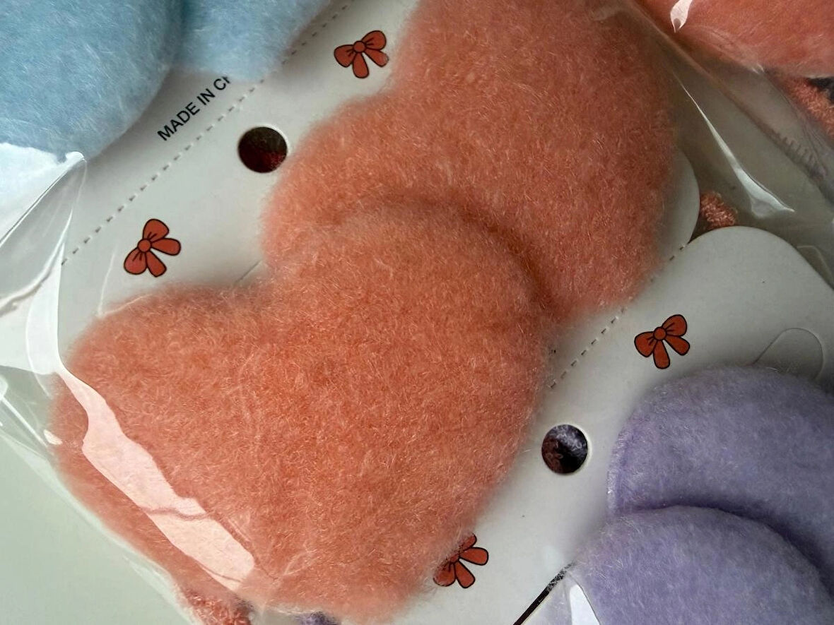 Keçe Kalpli Büyük Boy 2'li Lastik Toka