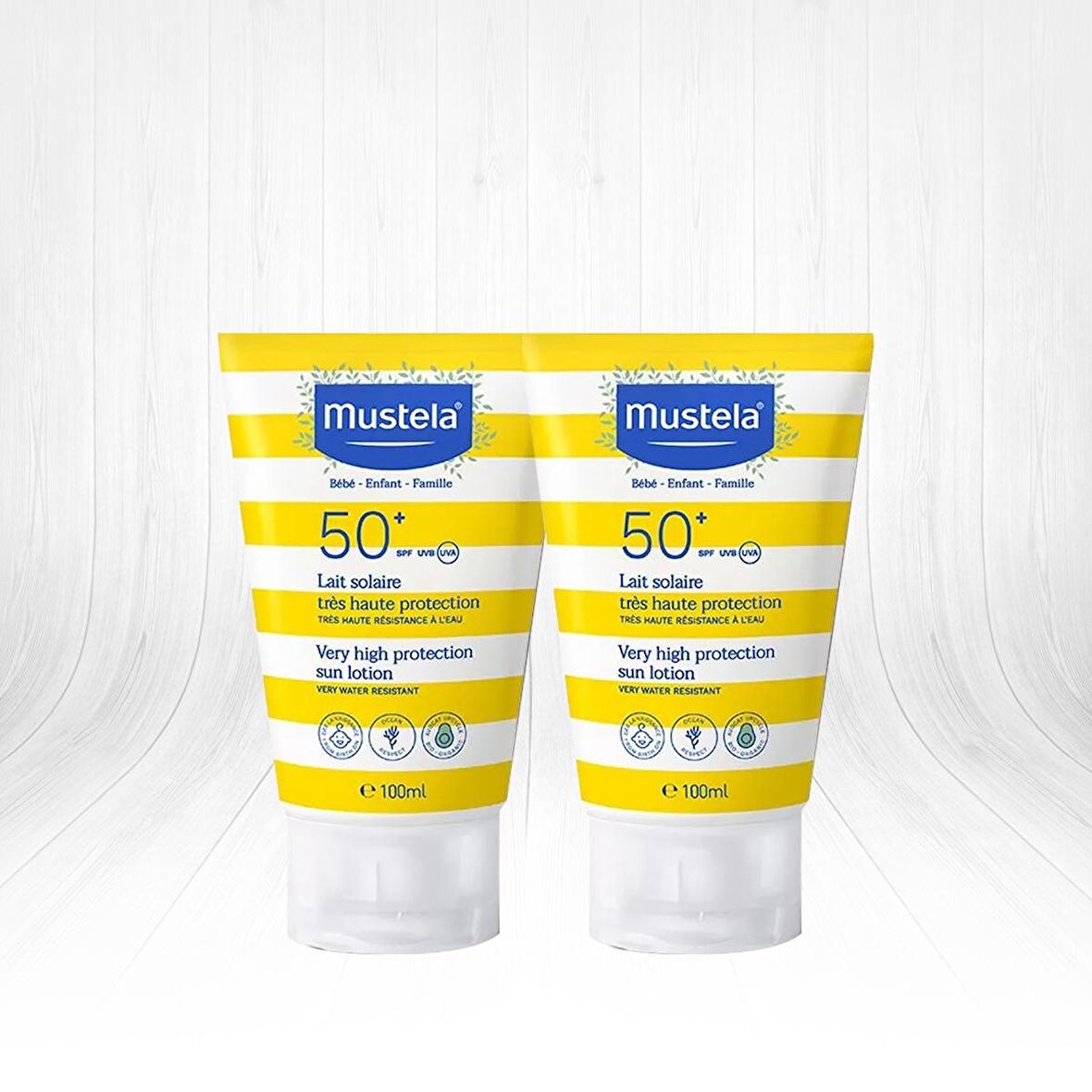 Mustela SPF 50+ Çok Yüksek Koruma Faktörlü Güneş Losyonu 100 ml 2 Adet