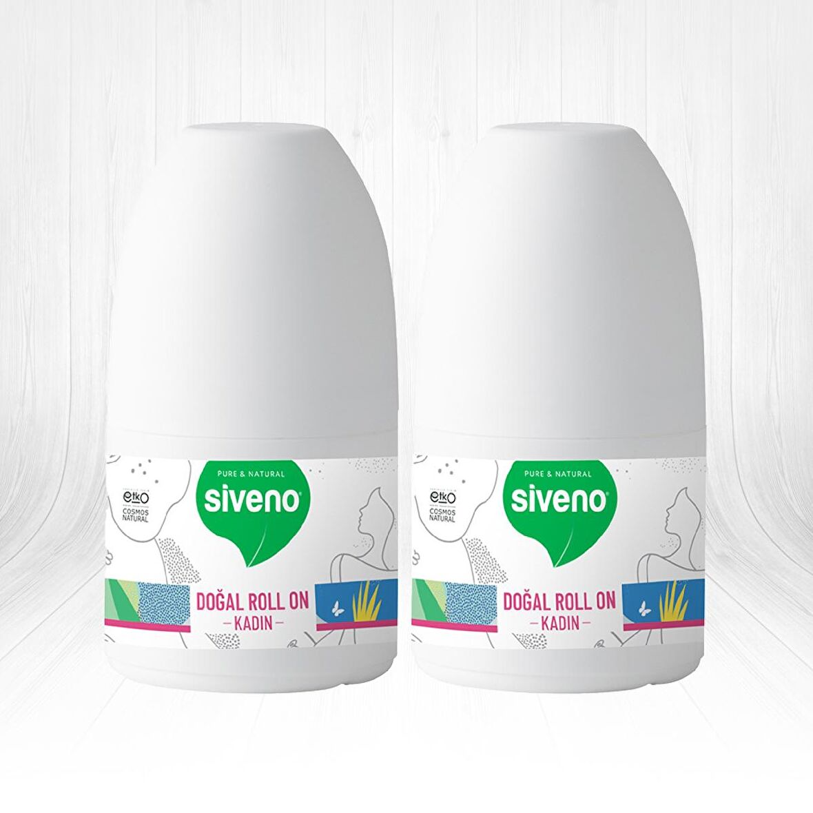 Siveno Doğal Roll-On Kadınlar İçin Deodorant 50 ml 2 Adet