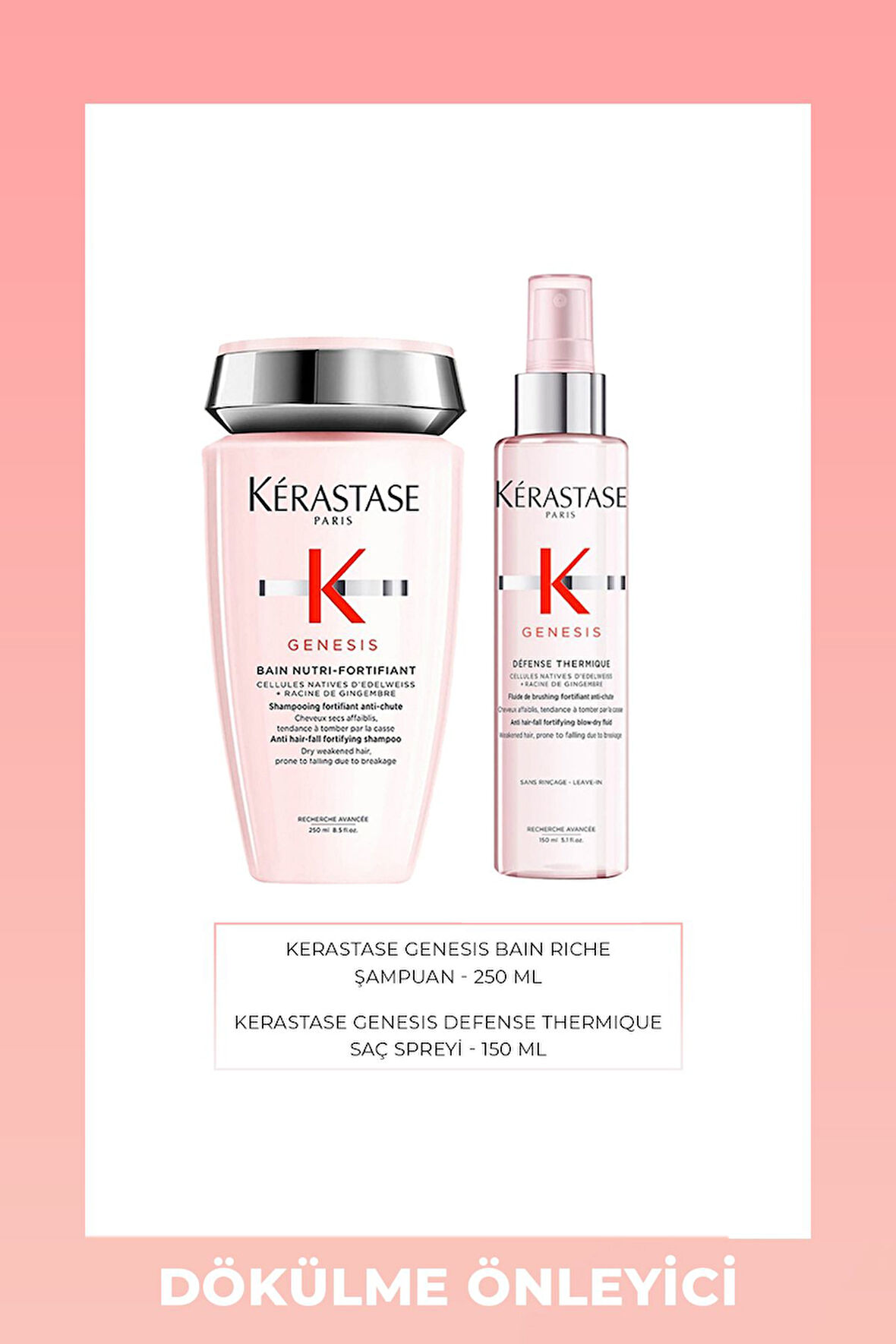 Kérastase Genesis Defense Thermique Sprey 150 ml + Bain Nutri-Fortifiant Şampuan 250 ml