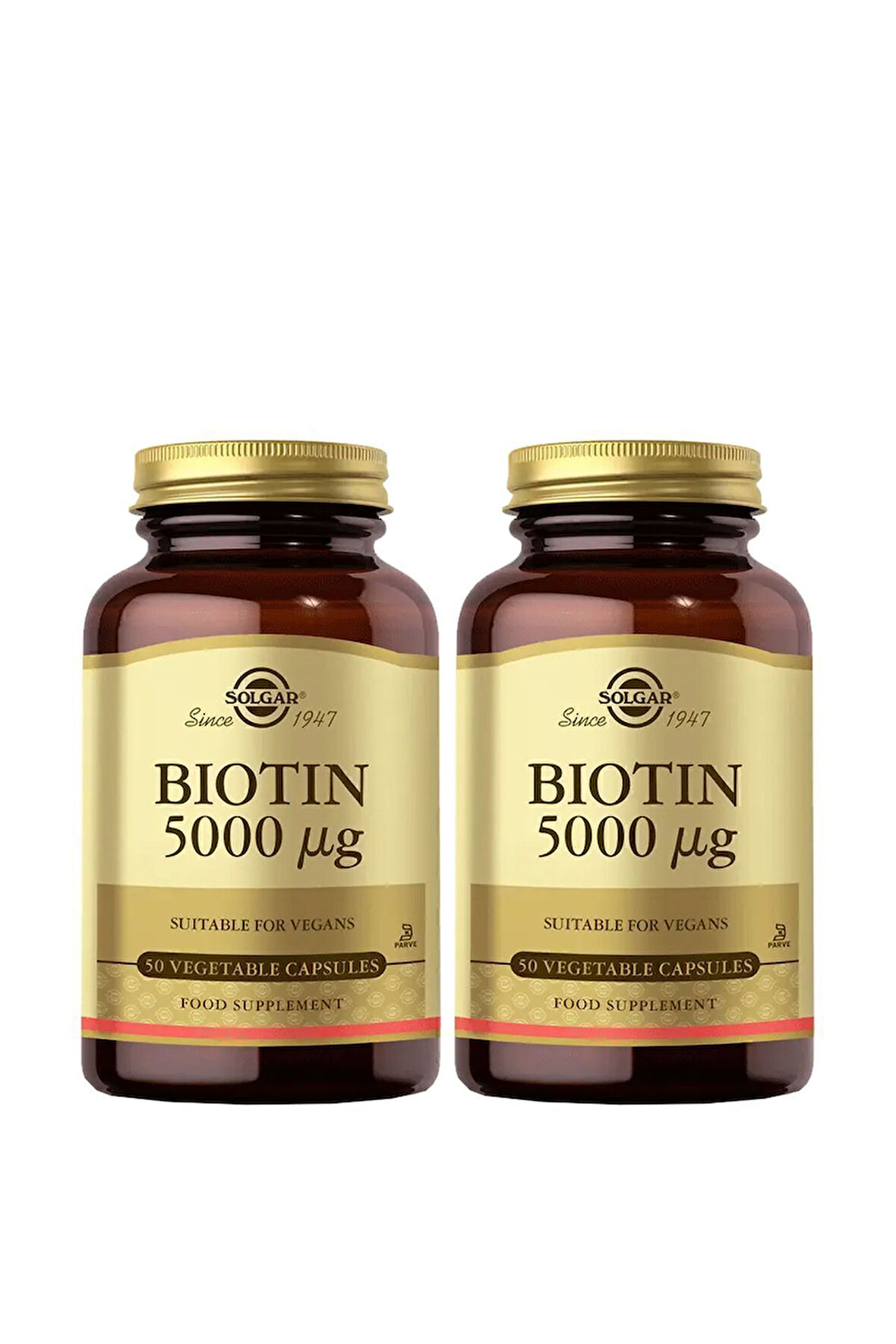 Biotin 5000 mcg 50 Bitkisel Kapsül 2 Adet