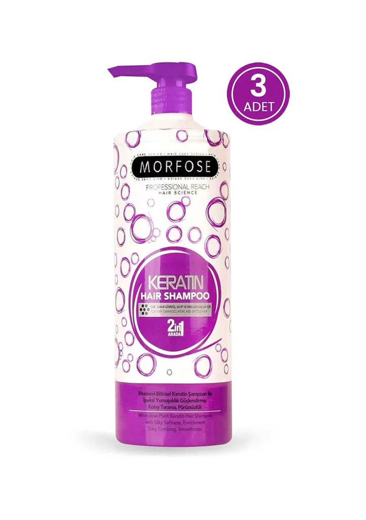 Morfose Keratin Şampuan 1000ml X 3 Adet