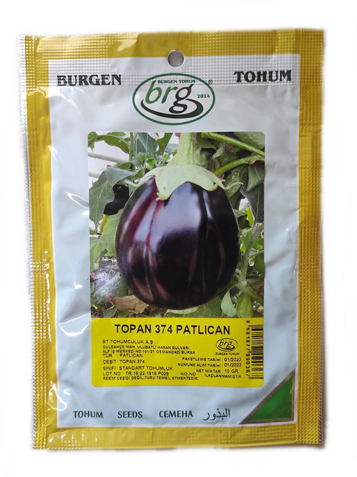 TOPAN 374 PATLICAN TOHUMU 10 GR BT