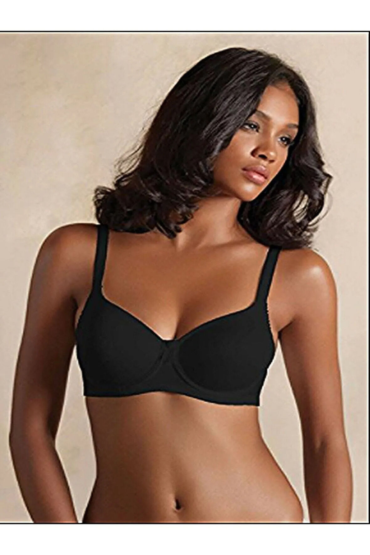 Kadın Siyah Balenli Toparlayıcı Minimizer Sütyen 1950