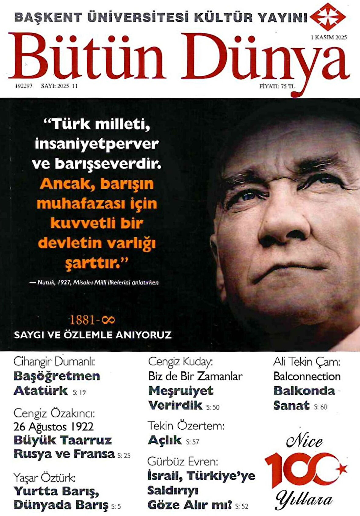 Bütün Dünya Dergi Kasım 2025