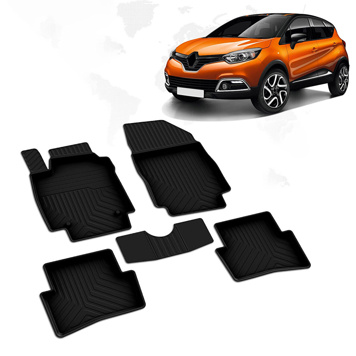 Renault Captur 4D Havuzlu Paspas 2013-2020 A+Kalite