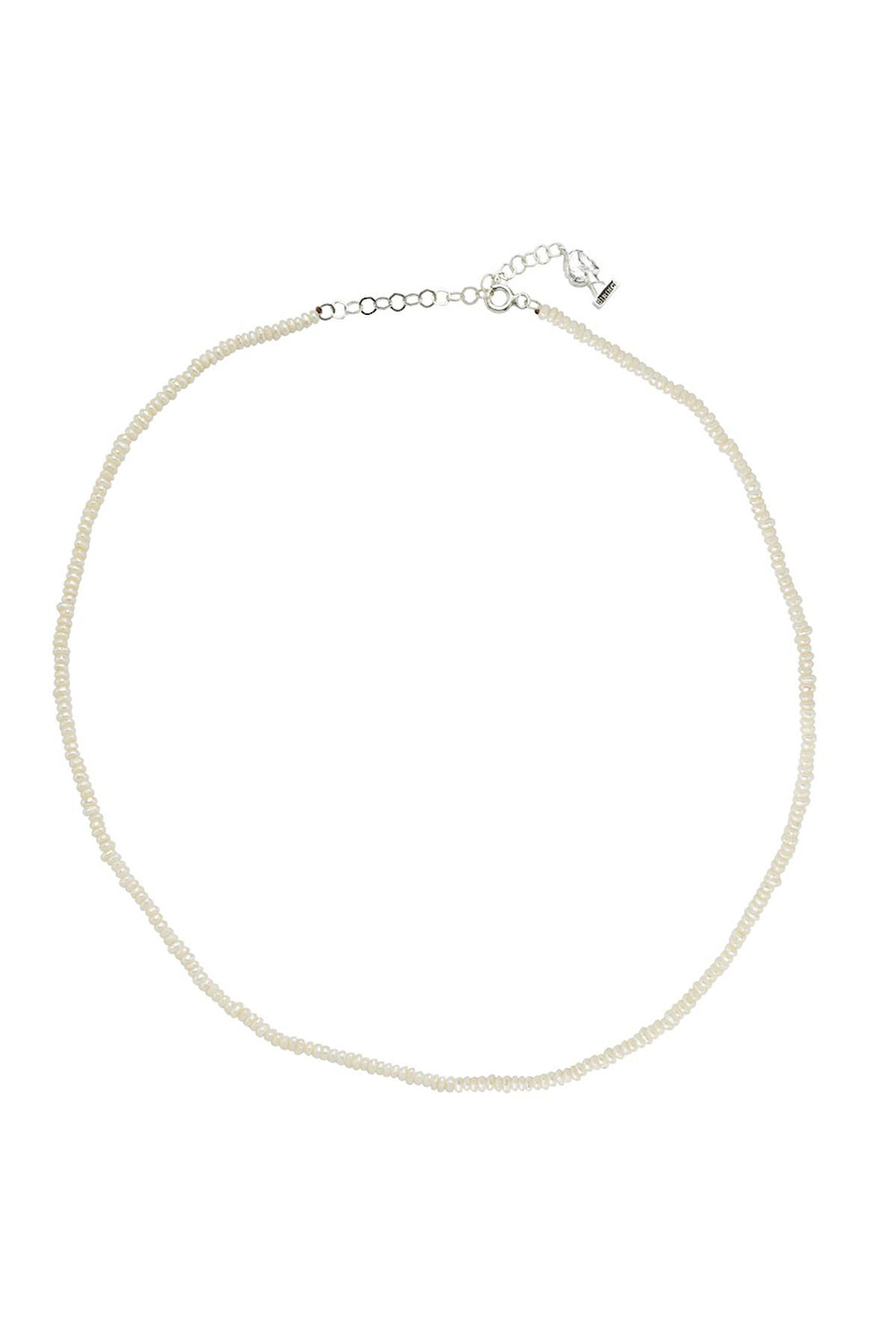 925 Ayar Gümüş Kadın Çıtır Doğal İncili Kolye