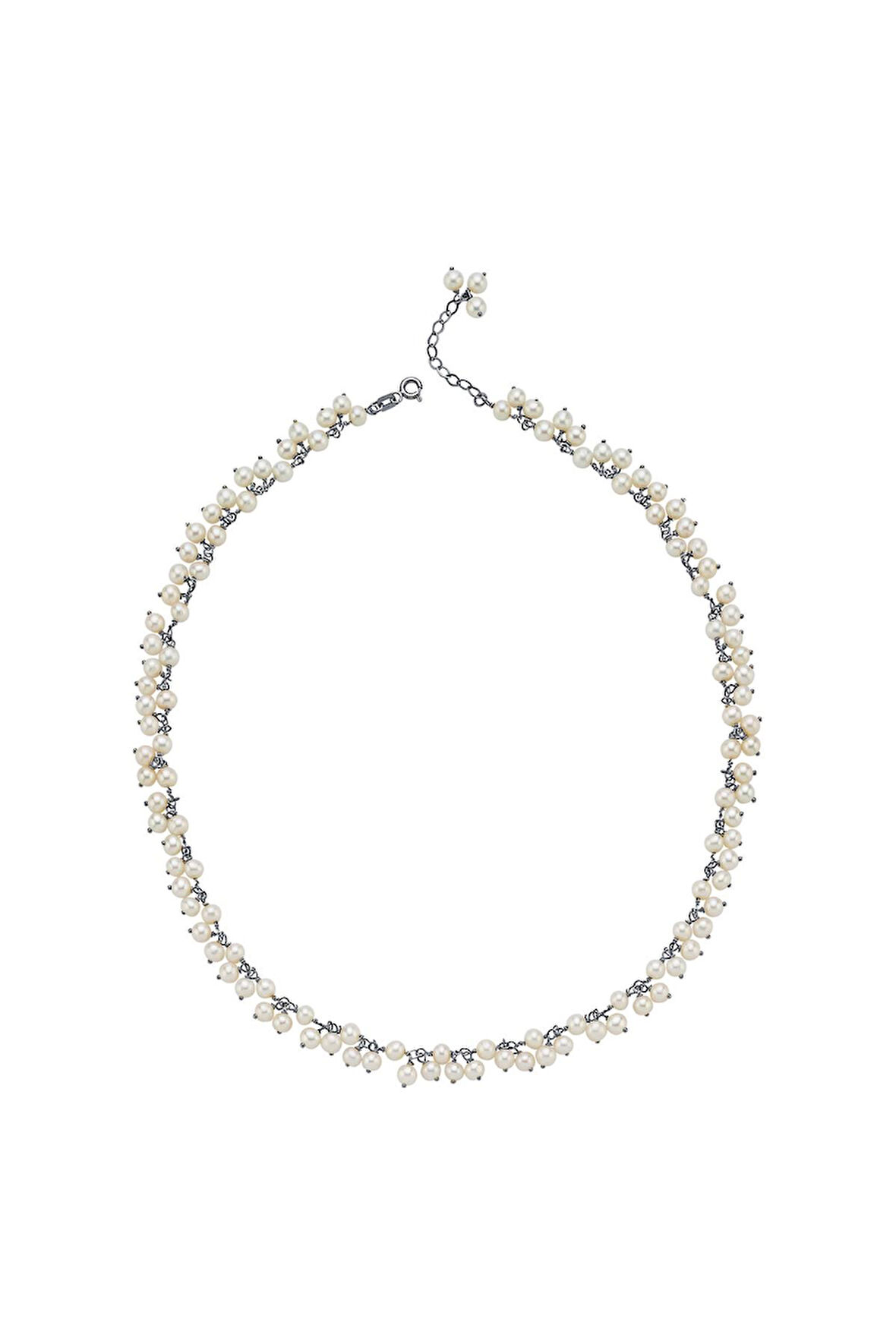 925 Ayar Gümüş Kadın Sallantılı Doğal Kültür İncisi Kolye