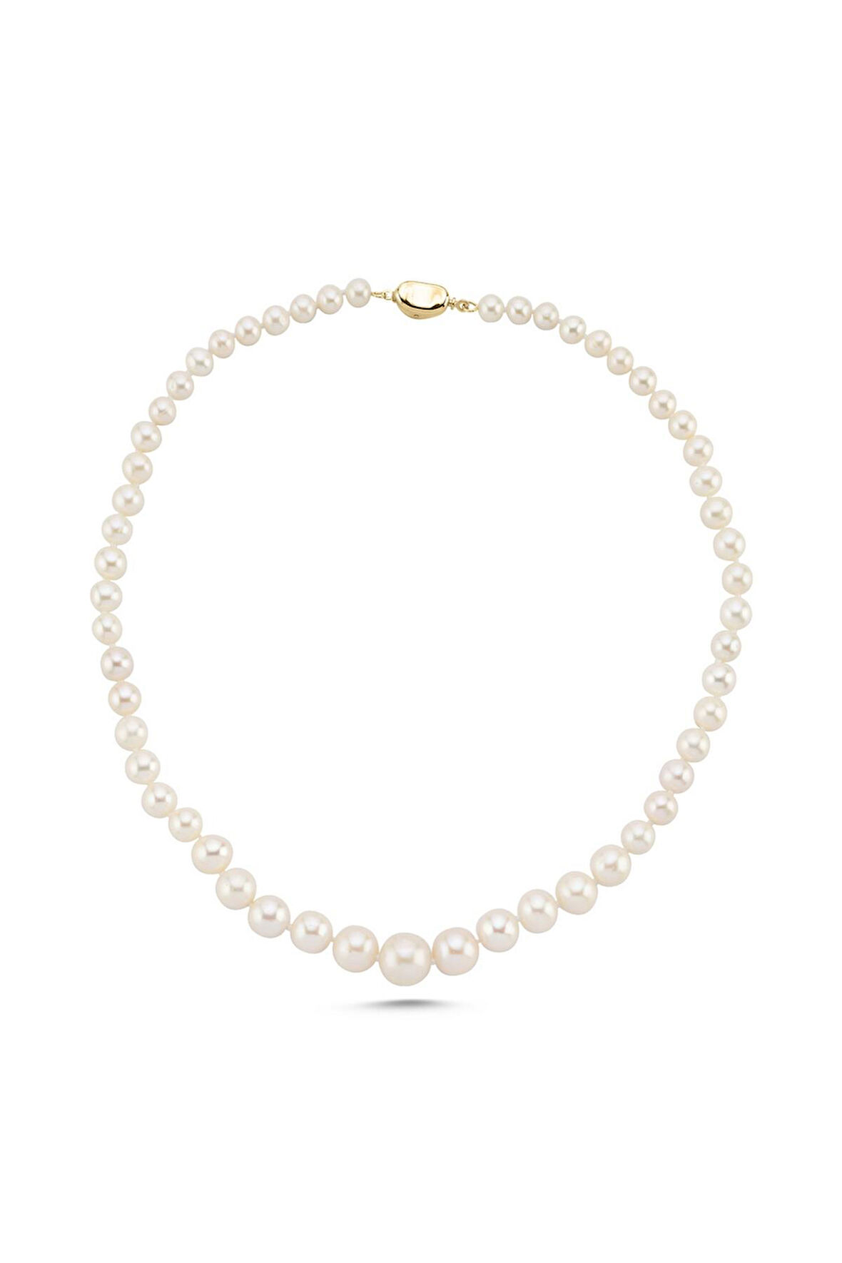 925 Gümüş 12 mm Süzme İnci Kolye BVRTST12752