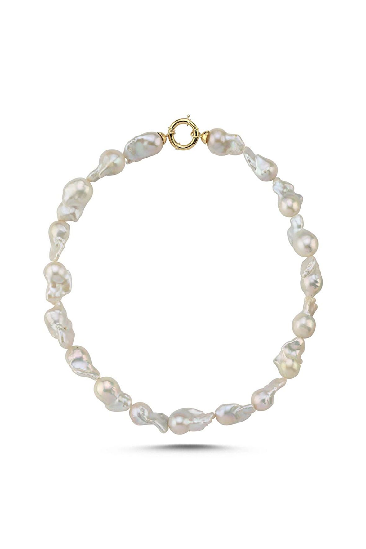 925 Ayar Gümüş 22 mm Barok İnci Kolye