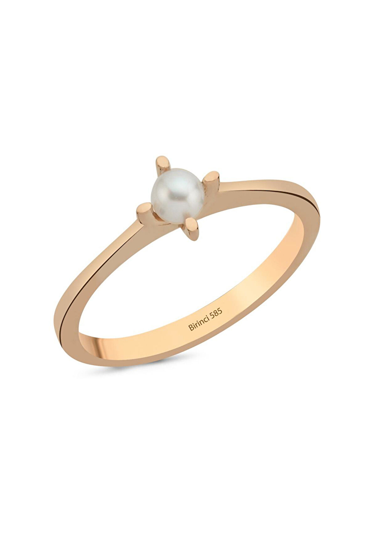 14 Ayar Altın 3 mm Doğal İnci Yüzük BVRTZ118407