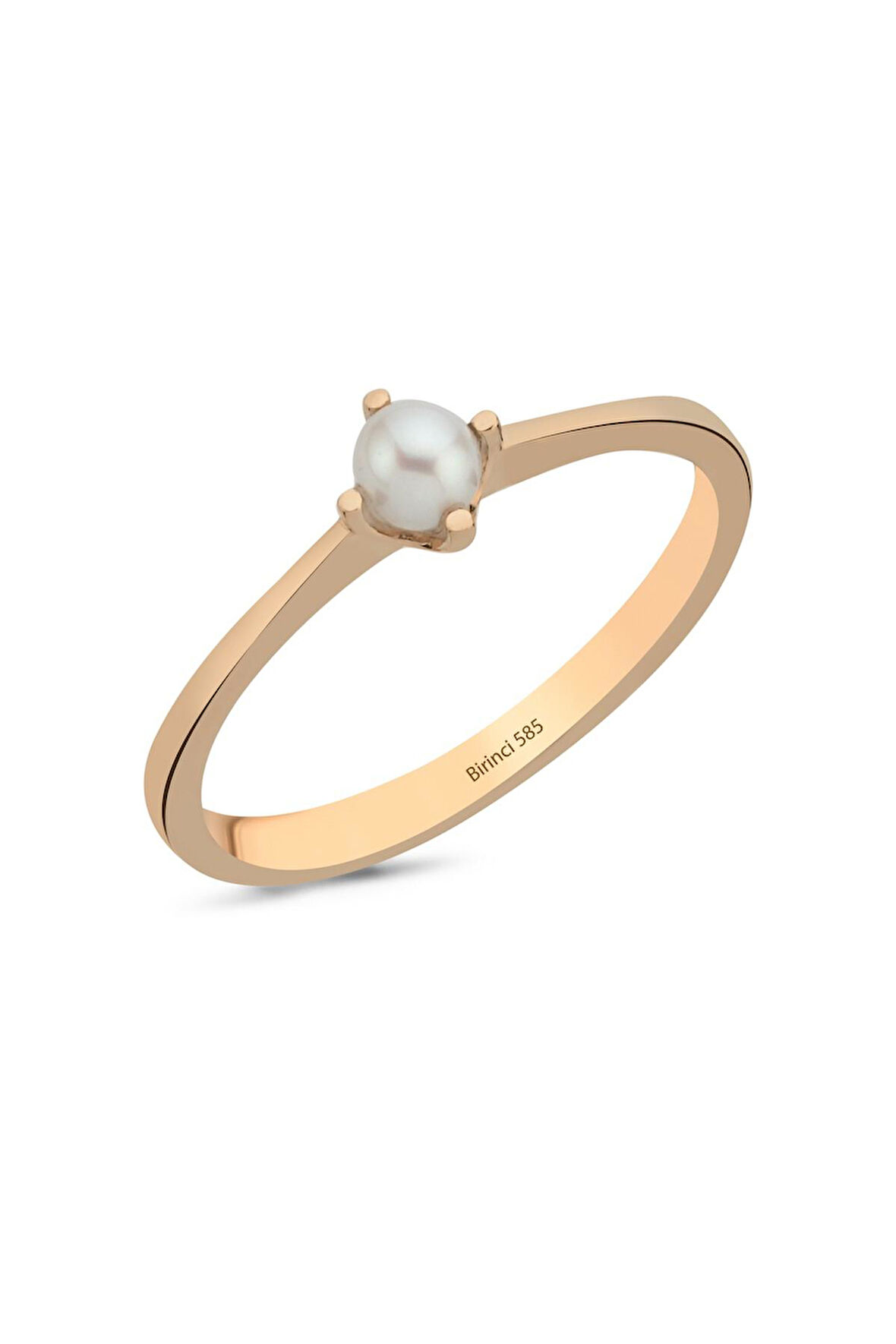 14 Ayar Altın 3 mm Doğal İnci Yüzük BVRTZ118408