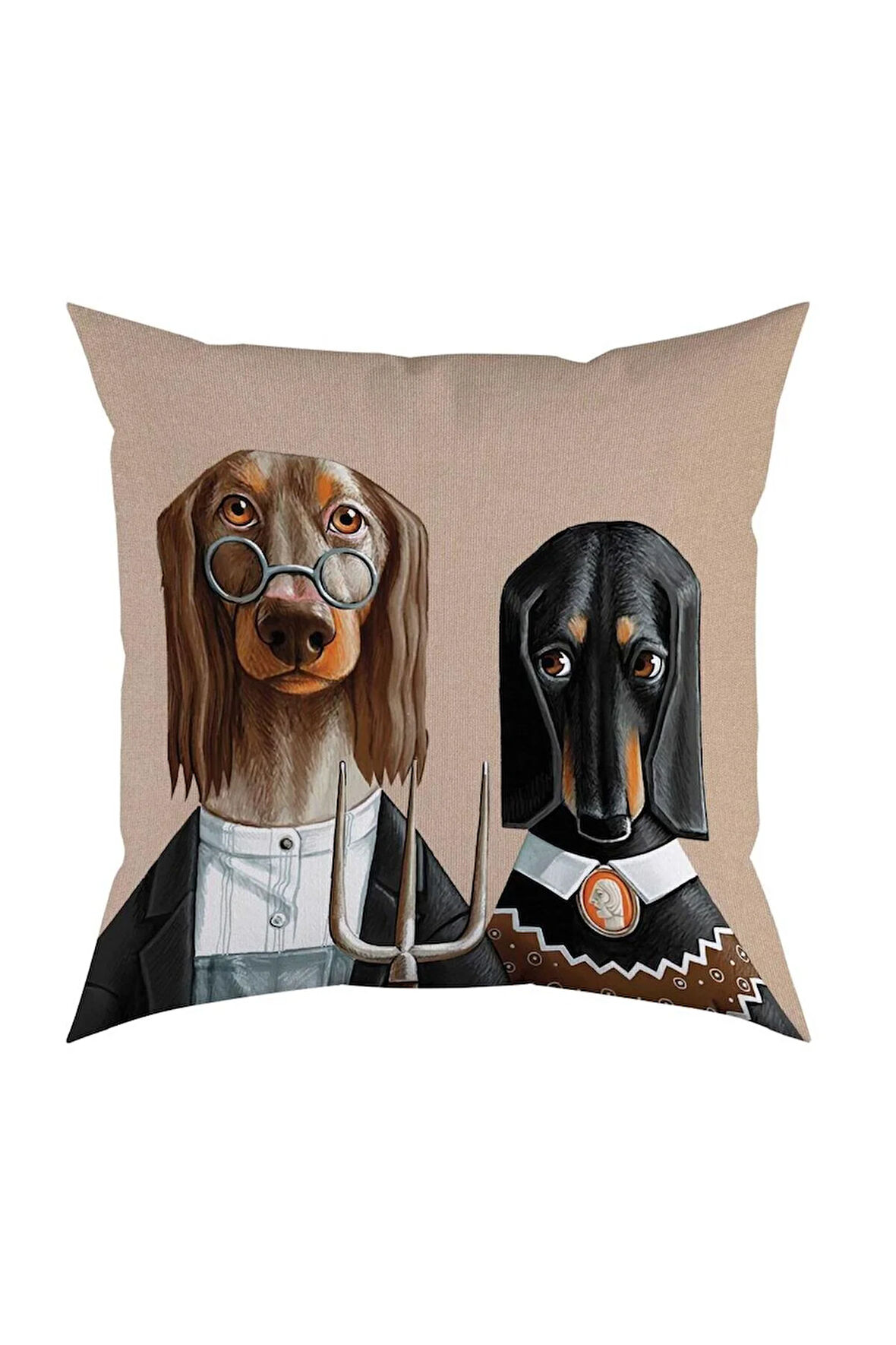 Dogs Yastık/Kırlent (Dolgu Boncuk Elyaf, Ulusl. Yıkama Ve Solmama Sertifikası)