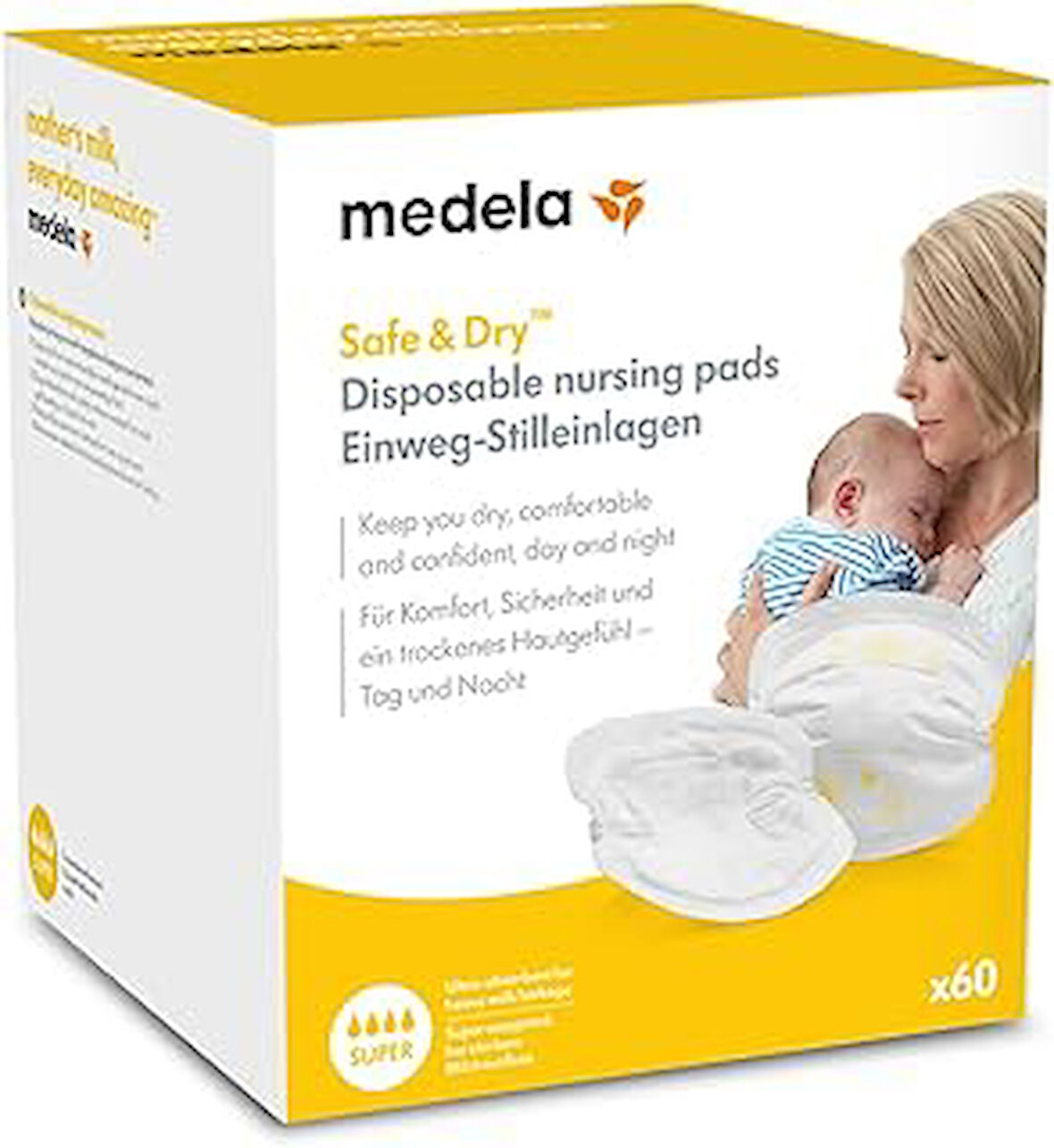 Medela Safe & Dry Tek Kullanımlık Göğüs Pedleri 60 Adet