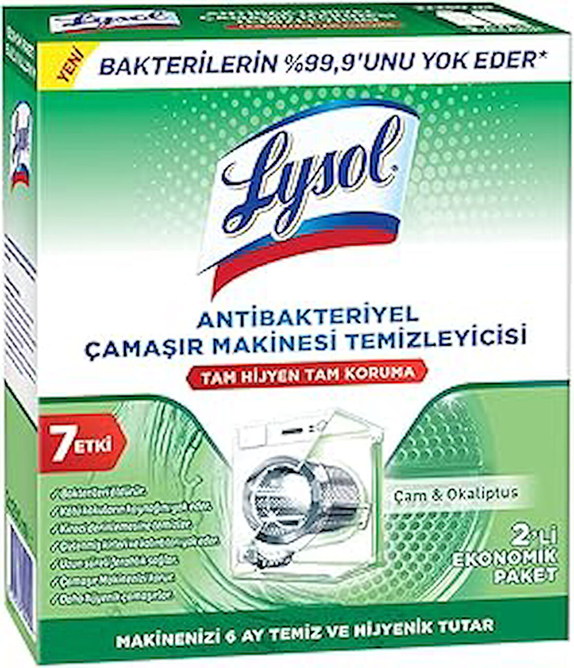 Lysol Antibakteriyel Çamaşır Makinesi Temizleyici Çam ve Okaliptus Ferahlığı 250 ml