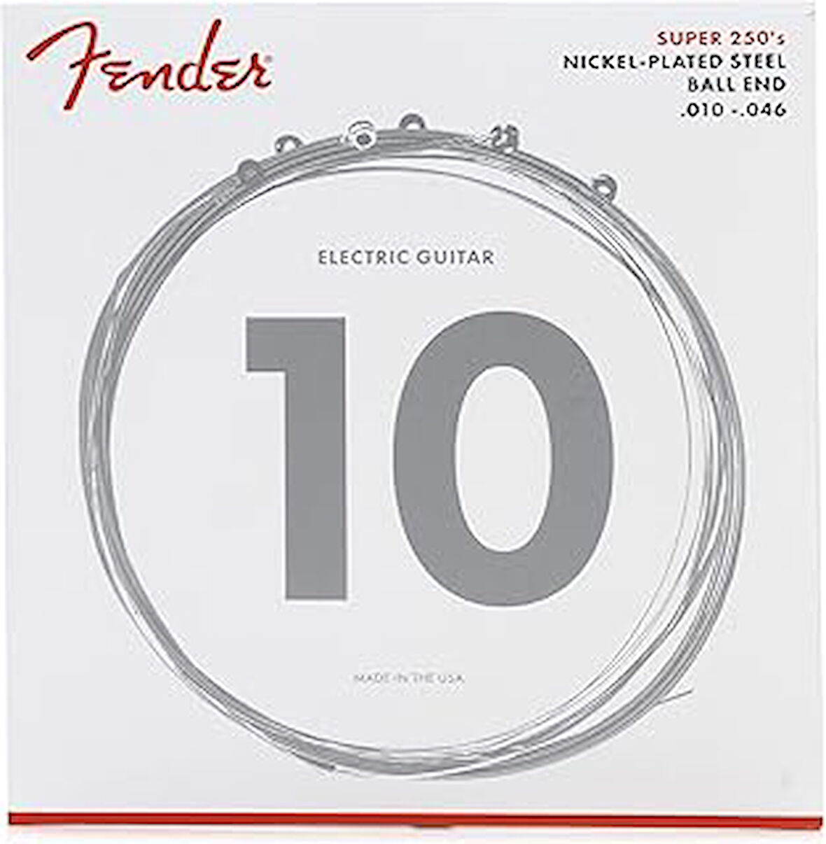 Fender Nikel kaplama çelikten bas teli, yuvarlak tel, 1 adet 10-46 Super 250's