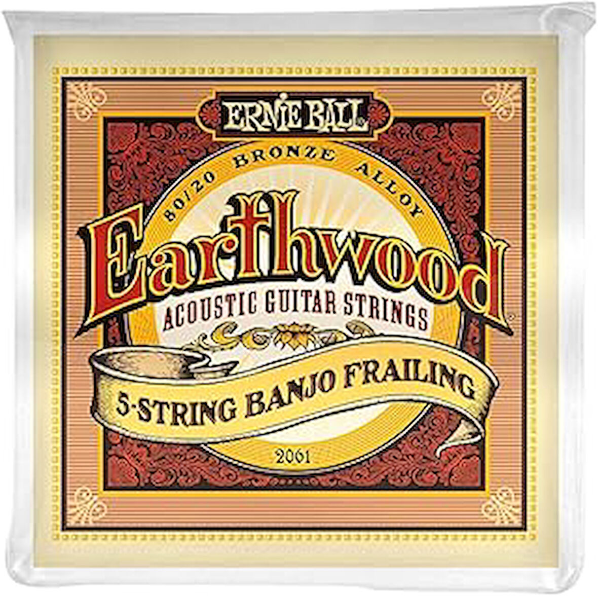 Ernie Ball P02061 Earthwood 5-String Banjo Frailing Loop End 80/20 Bronz Akustik Gitar Dizeleri, 10-24 Gauge